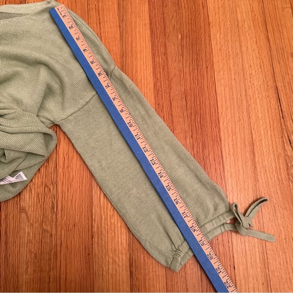 Eileen Fisher Sweater  Organic Linen Tie-Cuff  Light Green Women’s Sz XS # - Picture 10 of 12